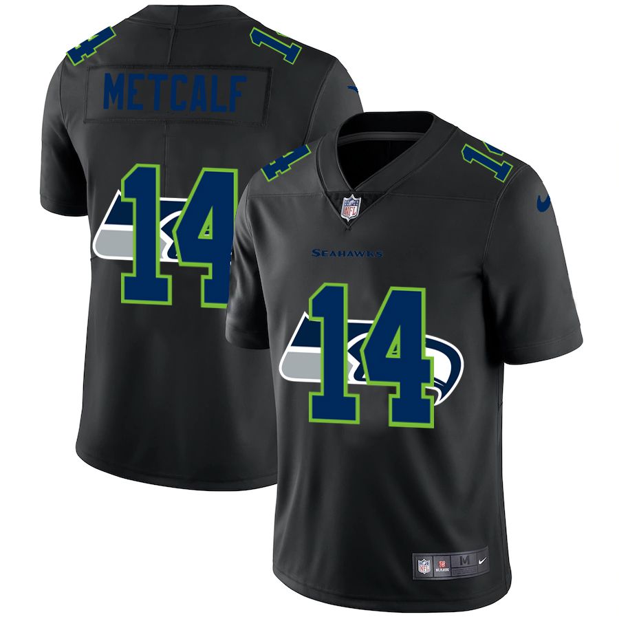 Men Seattle Seahawks #14 Metcalf Black shadow Nike NFL Jersey->cincinnati bengals->NFL Jersey